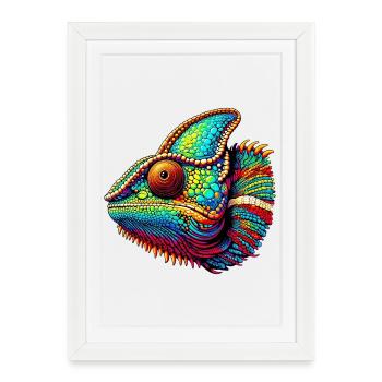 Chameleon - Framed poster (27 × 37 cm) - white - Front