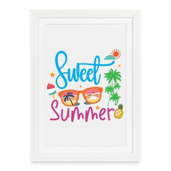 Sweet Summer - Framed poster (27 × 37 cm) - white - Front