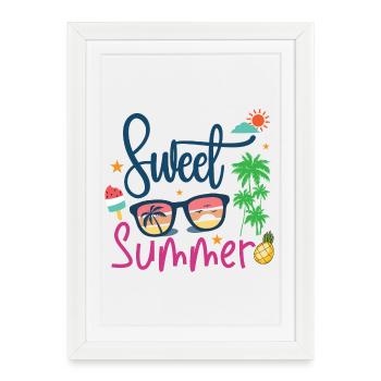 Sweet Summer - Framed poster (27 × 37 cm) - white - Front