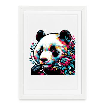 Panda - Affiche encadrée (27 × 37 cm) - blanc - Devant