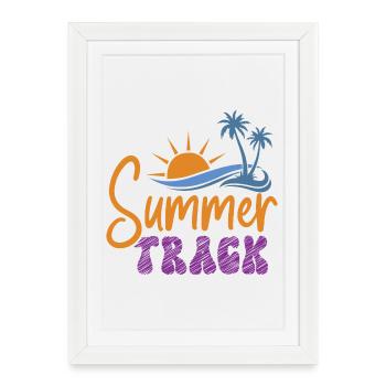 Summer Track - Framed poster (27 × 37 cm) - white - Front