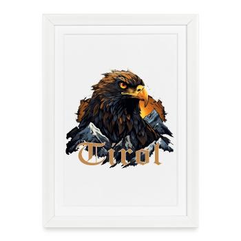 T-shirt Tyrol pour Tyroleans Adler - Affiche encadrée (27 × 37 cm) - blanc - Devant