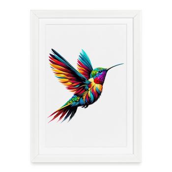 Colibri - Affiche encadrée (27 × 37 cm) - blanc - Devant