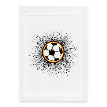 Football Sun Allemagne Équipe Illustration Fan - Affiche encadrée (27 × 37 cm) - blanc - Devant