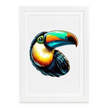 Toucan - Framed poster (27 × 37 cm) - white - Front