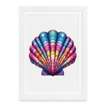 Scallop Shell - Framed poster (27 × 37 cm) - white - Front