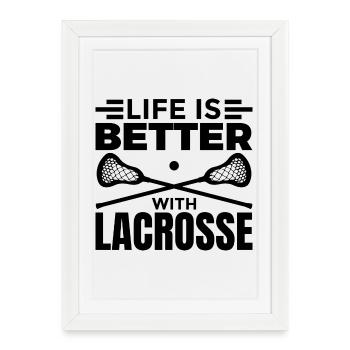 Lacrosse Player Motivation - Framed poster (27 × 37 cm) - white - Front