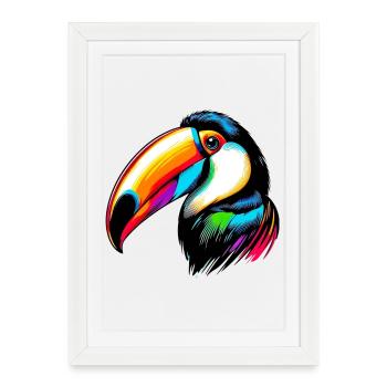 Toucan - Framed poster (27 × 37 cm) - white - Front