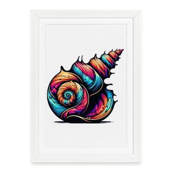 Shell - Framed poster (27 × 37 cm) - white - Front