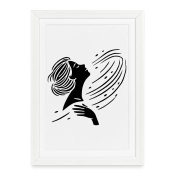 Vom Wind geküsst - Gerahmtes Poster (27 × 37 cm) - Weiß - Vorne