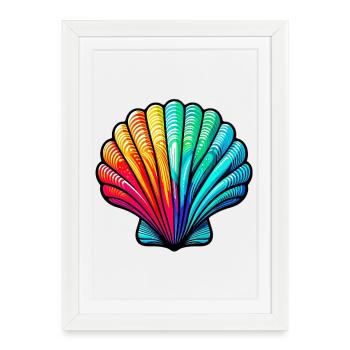 Shell - Framed poster (27 × 37 cm) - white - Front