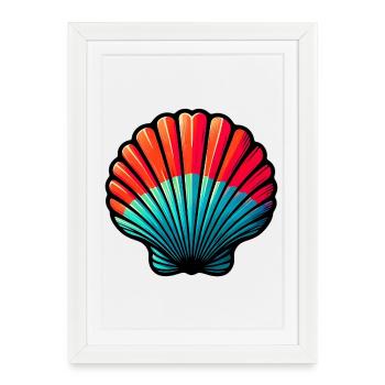 Shell - Framed poster (27 × 37 cm) - white - Front