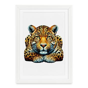 Leopard - Framed poster (27 × 37 cm) - white - Front
