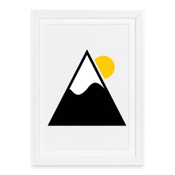 SKI. SKI. RACKET. SNOW. SNOWBOARDING - Framed poster (27 × 37 cm) - white - Front