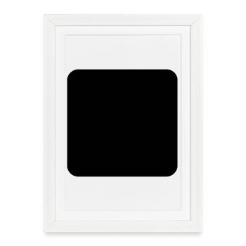 rounded square - Framed poster (27 × 37 cm) - white - Front
