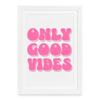 Positive Vibes – Good Energy - Framed poster (27 × 37 cm) - white - Front