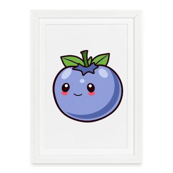 Myrtille - Affiche encadrée (27 × 37 cm) - blanc - Devant