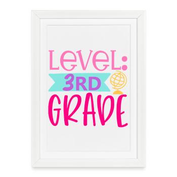 Grade 3 Unlocked – Back to School - Framed poster (27 × 37 cm) - white - Front