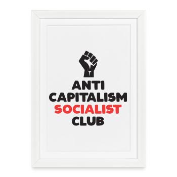 Club socialiste anticapitaliste - Affiche encadrée (27 × 37 cm) - blanc - Devant