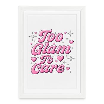 Trop glamour pour s’en soucier / Y2K Design - Affiche encadrée (27 × 37 cm) - blanc - Devant