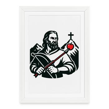 Figure légendaire de la Suisse - Affiche encadrée (27 × 37 cm) - blanc - Devant