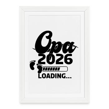 Grand-père 2026 Chargement - Affiche encadrée (27 × 37 cm) - blanc - Devant
