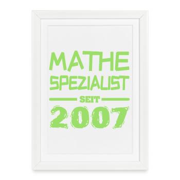 Spécialiste en mathématiques 2007 - Affiche encadrée (27 × 37 cm) - blanc - Devant