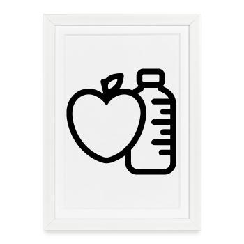 Healthy Lifestyle - Framed poster (27 × 37 cm) - white - Front