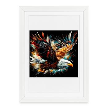 eagle - Framed poster (27 × 37 cm) - white - Front