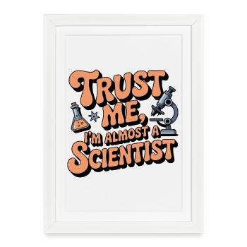 science humor - Framed poster (27 × 37 cm) - white - Front