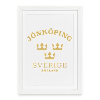 Jönköping, Sverige, Suède - Affiche encadrée (27 × 37 cm) - blanc - Devant