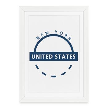 New York Arc Badge Vintage - Framed poster (27 × 37 cm) - white - Front