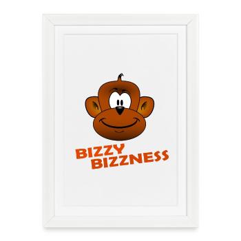 BIZZY BIZZNESS - Framed poster (27 × 37 cm) - white - Front