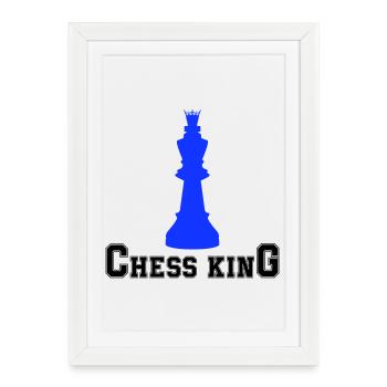 Chess King - Framed poster (27 × 37 cm) - white - Front