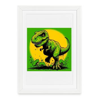 dinosaur - Framed poster (27 × 37 cm) - white - Front