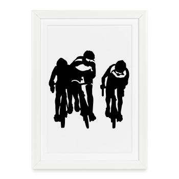 Coureur - Affiche encadrée (27 × 37 cm) - blanc - Devant