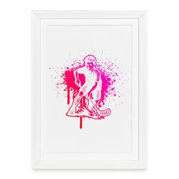Direct floorball statement - Framed poster (27 × 37 cm) - white - Front
