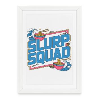 Ramen Slurp Squad Noodle Bowl adore la cuisine japonaise - Affiche encadrée (27 × 37 cm) - blanc - Devant