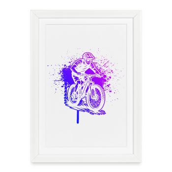 Un motif réservé au VTT - Affiche encadrée (27 × 37 cm) - blanc - Devant
