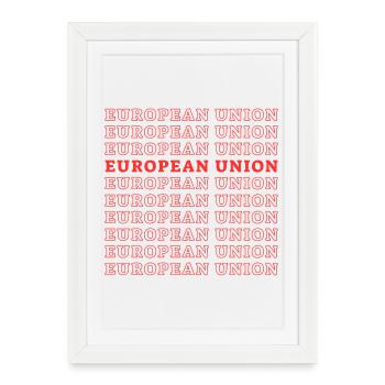 EUROPEAN UNION - Framed poster (27 × 37 cm) - white - Front
