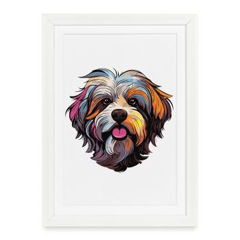 Dog Comic - Framed poster (27 × 37 cm) - white - Front