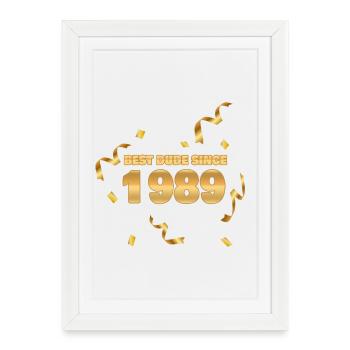 1989 - Affiche encadrée (27 × 37 cm) - blanc - Devant