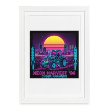 Cyber Farmer - Affiche encadrée (27 × 37 cm) - blanc - Devant