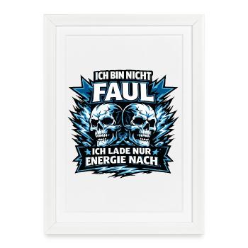I'm charging energy for skulls - Framed poster (27 × 37 cm) - white - Front