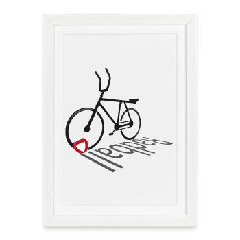 Cycling, Cycleball, Indoor Cycling, Evolution - Framed poster (27 × 37 cm) - white - Front