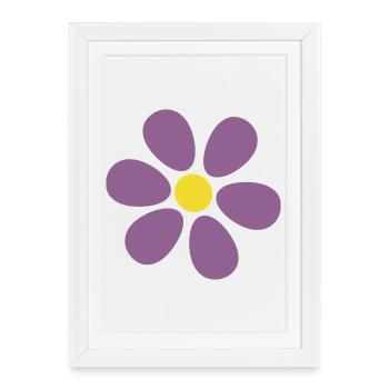 fleur de violette, fleur de violette, fleur de violette - Affiche encadrée (27 × 37 cm) - blanc - Devant