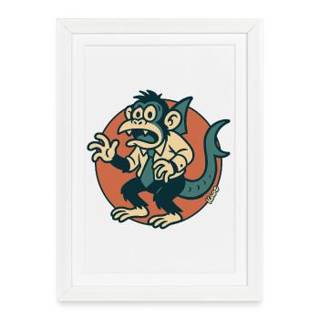 Corporate Monkey  - Framed poster (27 × 37 cm) - white - Front