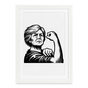 Les mamies contre la droite - Affiche encadrée (27 × 37 cm) - blanc - Devant