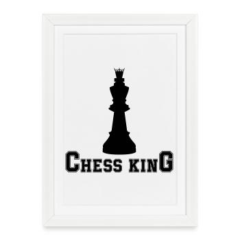Chess King - Framed poster (27 × 37 cm) - white - Front