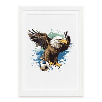 Équipe de football Adler - Affiche encadrée (27 × 37 cm) - blanc - Devant